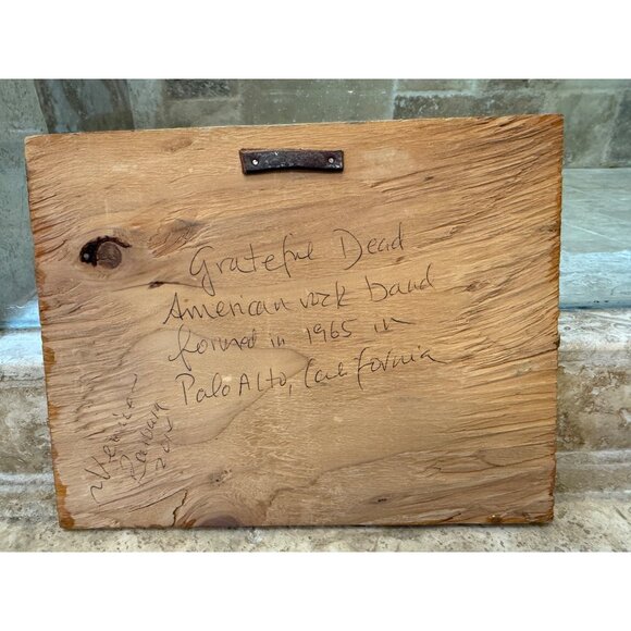 Grateful Dead Photo On Rustic Wooden Plaque With Autograph Prints - Picture 4 of 5
